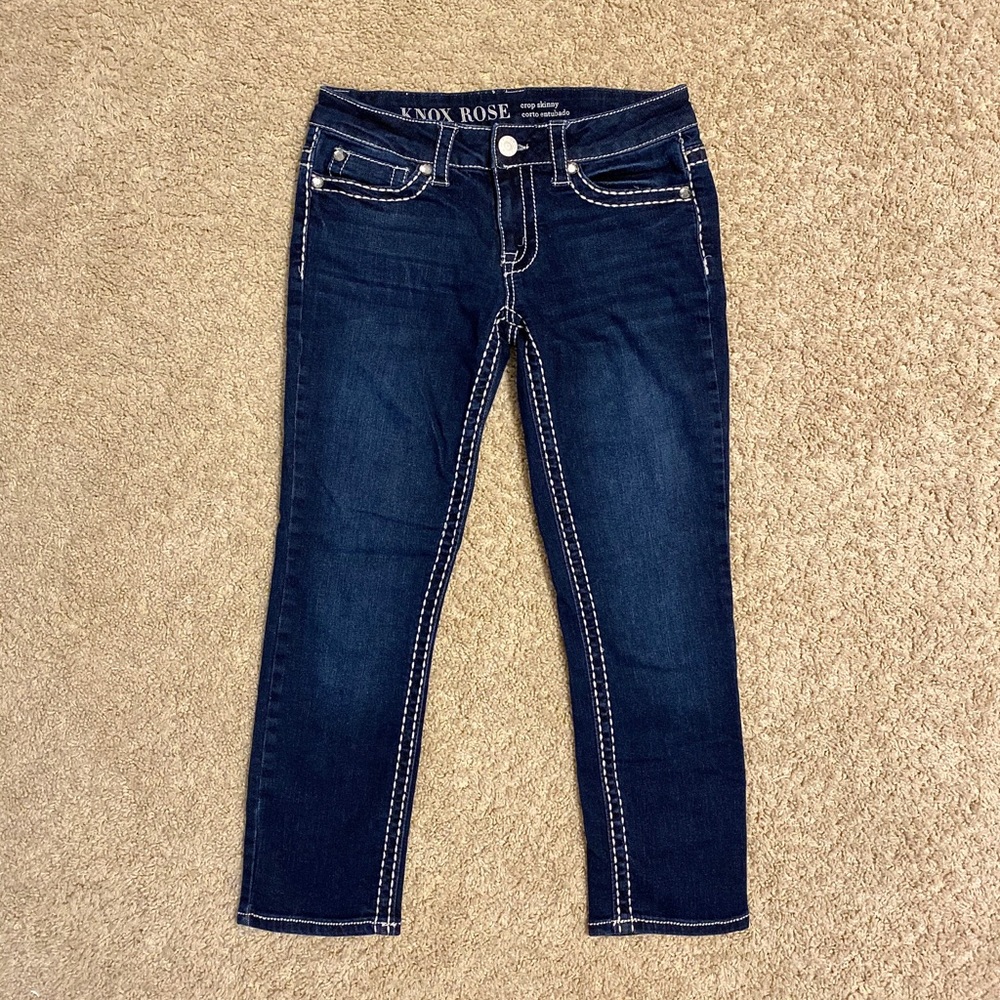 🔥Knox Rose Crop Skinny Jeans sz 4 Power Stretch🔥